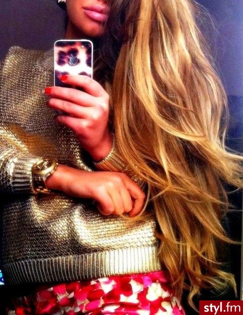Blond Rozpuszczone Proste Na co dzień Długie Fryzury