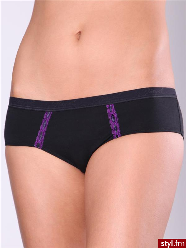 Diesel Figi Mandy 00CFX7 czarny/fioletowy XS - Majtki Bielizna Moda