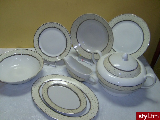 Porcelana tułowice serwis obiadowy tulowice 12/41 deszczyk - Pozostałe Biżuteria Moda