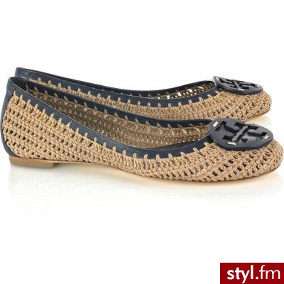 Rory leather and crochet flats - Tory Burch - Polyvore. Pobrano ze strony: http://www.polyvore.com/rory_leather_crochet_flats/thing?id=16587272 - Pozostałe Buty Moda