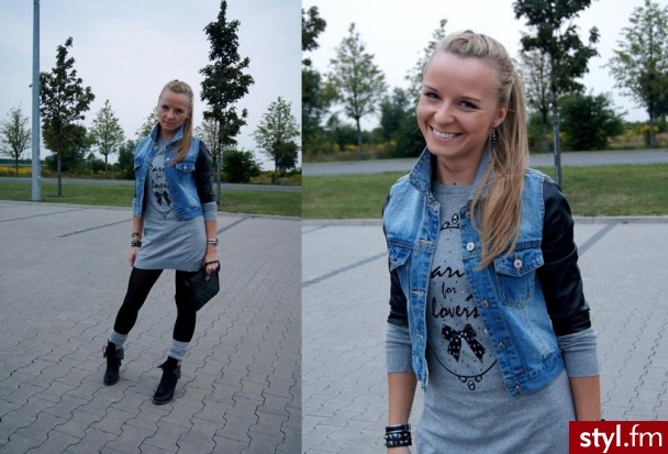 Jeansowa kurtka ze skórą flyingflowers.pl - Botki Buty Moda
