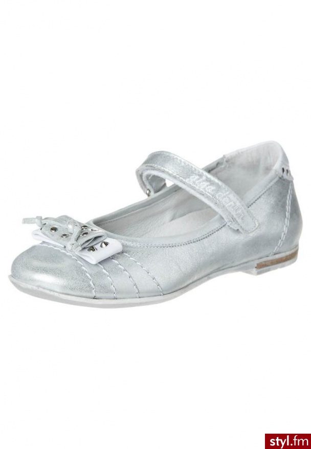 Giga Baleriny z zapięciem srebrny - Balerinki Buty Moda