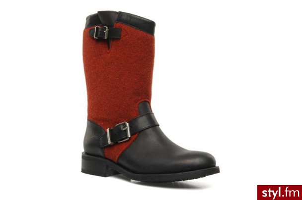 Sancho Boots PÓŁBUTY I BOTKI YOGI BY SANCHO BOOTS (Czerwony) - Botki Buty Moda
