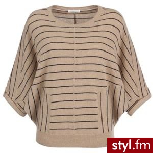 Whistles Striped Cashmere Tab Sleeve Jumper, Blue/Multi - Polyvore. Pobrano ze strony: http://www.polyvore.com/cgi/thing?id=25292971 - Pozostałe Ciuchy Moda