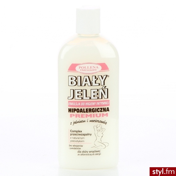 Pollena BIAŁY JELEŃ Hipoalergiczna emulsja do higieny intymnej Jaśmin i Macierzanka 500 ml - Emu Buty Moda