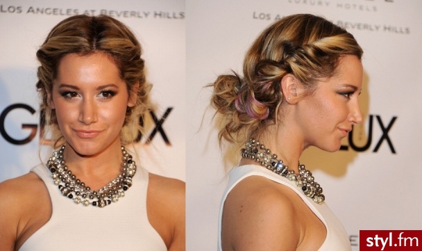 Ashley Tisdale - Upięcie Proste Wieczorowe Długie Fryzury