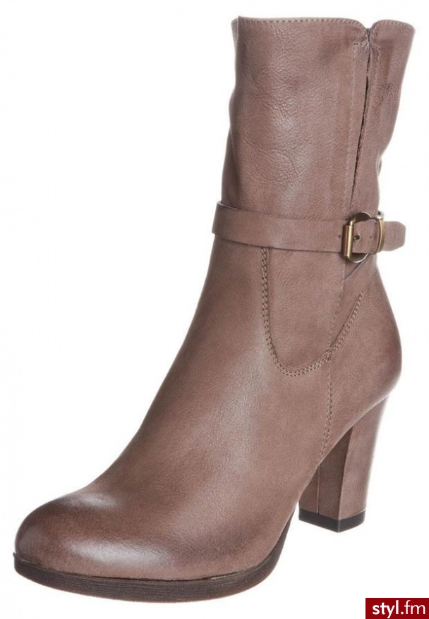 Taupage Botki brązowy - Botki Buty Moda