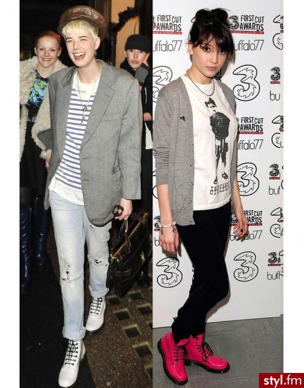 Agyness Deyn i Daisy Lowe - Moda uliczna Inne Moda