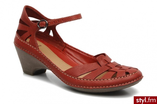 Clarks Czółenka Gothic Rebel (Czerwony) - Czółenka Buty Moda