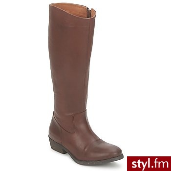 Kickers BUTY ASHIGH Brown - Kozaki Buty Moda