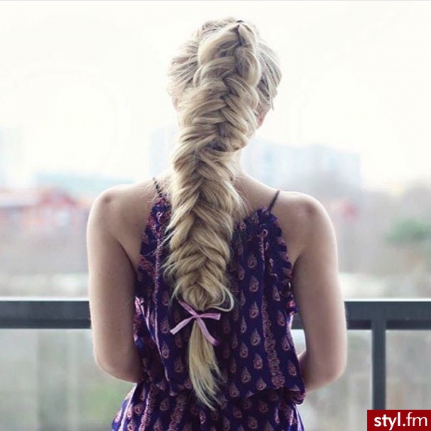 Blond Warkocze Proste Na co dzień Długie Fryzury