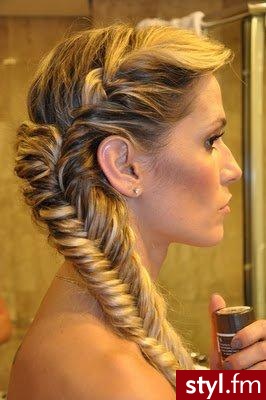 Blond Warkocze Proste Na co dzień Długie Fryzury