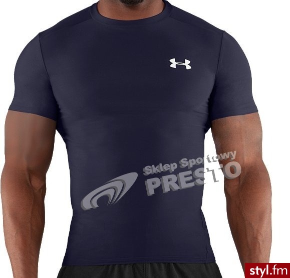 Koszulka męska HG Compression Full Tee granatowy - Sportowe Buty Moda