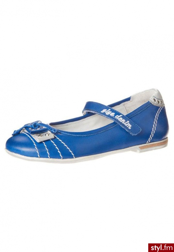 Giga Baleriny z zapięciem niebieski - Balerinki Buty Moda