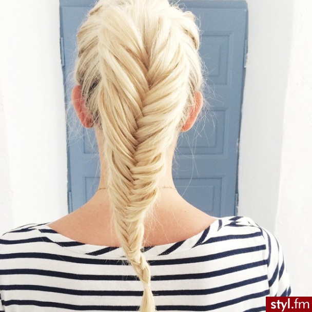 Blond Warkocze Proste Na co dzień Długie Fryzury