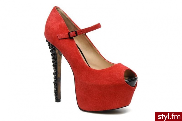 Betsey Johnson CZÓŁENKA BELLL BY (Czerwony) - Czółenka Buty Moda