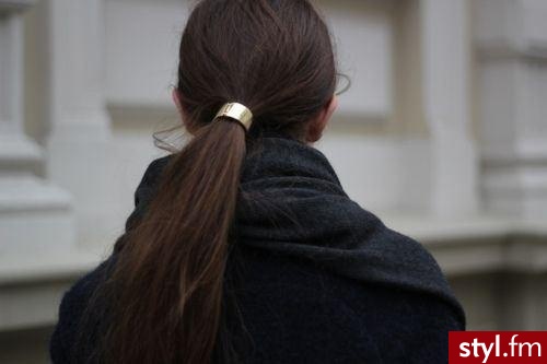 Brązowe Upięcie Proste Na co dzień Długie Fryzury