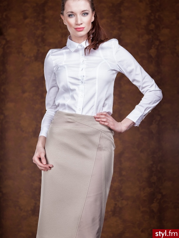 Ryłko Fashion spódnica Gabri 03-025-0078-00 Odcienie beżu i brązu Spódnice eleganckie - Pozostałe Spódnice Moda