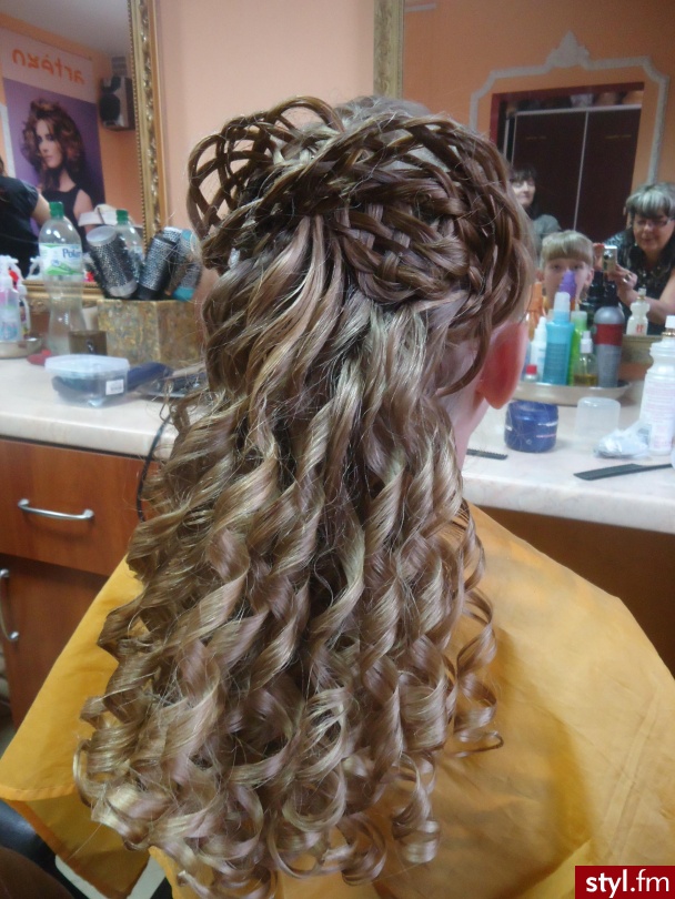 Upięcie Proste Konkursowe, pokazowe Długie Fryzury