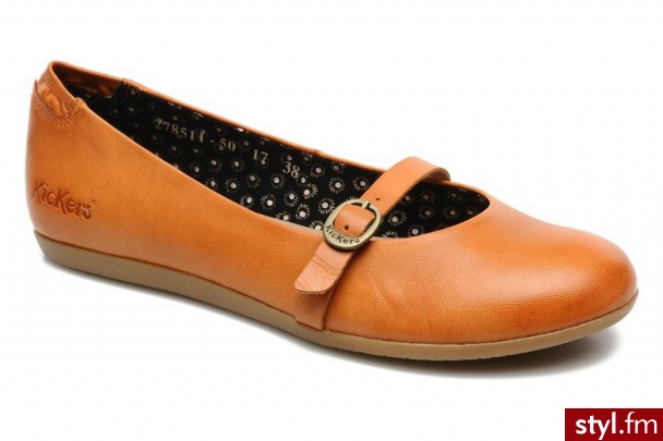 Kickers Balerinki LIGUE by (Pomarańczowy) - Balerinki Buty Moda