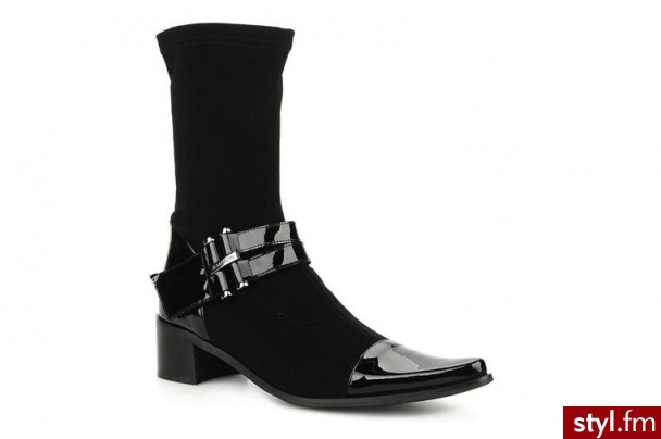 JB MARTIN PÓŁBUTY I BOTKI BERING BY (CZARNY) (Czarny) - Botki Buty Moda
