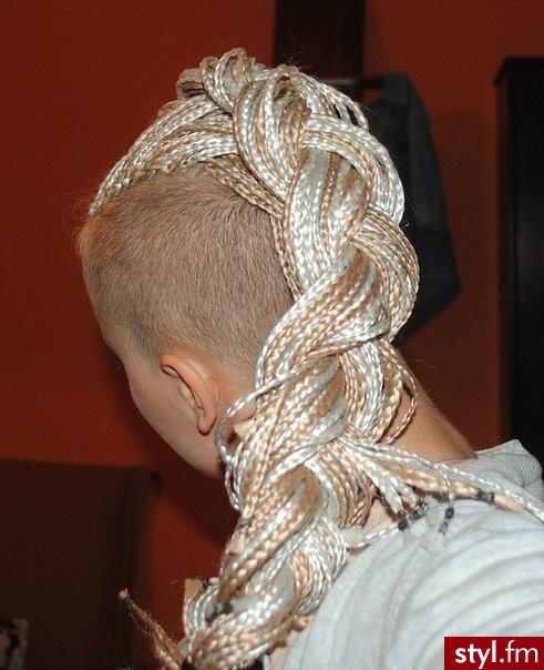 Blond Warkocze Proste Na co dzień Długie Fryzury