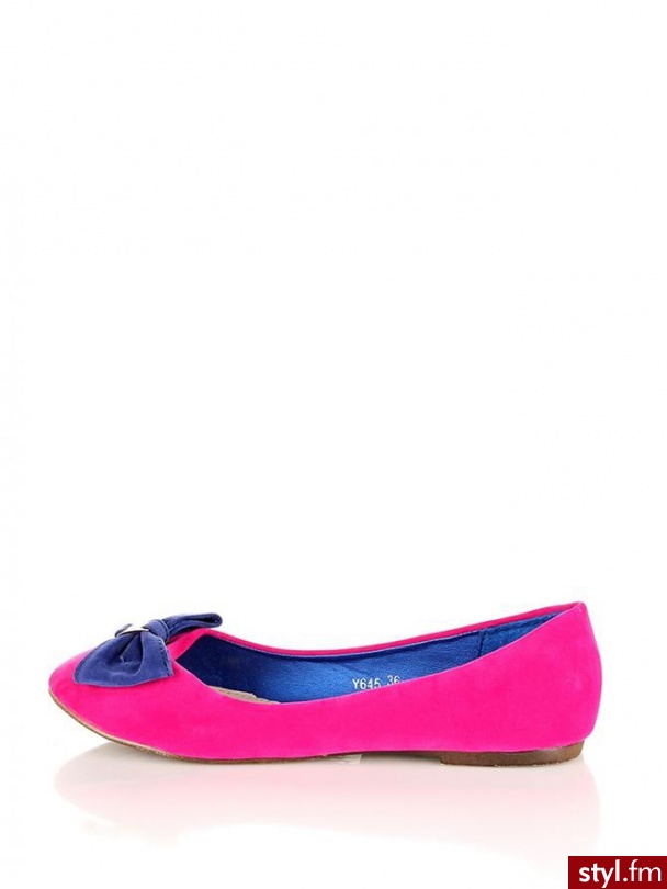 Heppin Balerinki Y645 Fuchsia-Blue - Balerinki Buty Moda
