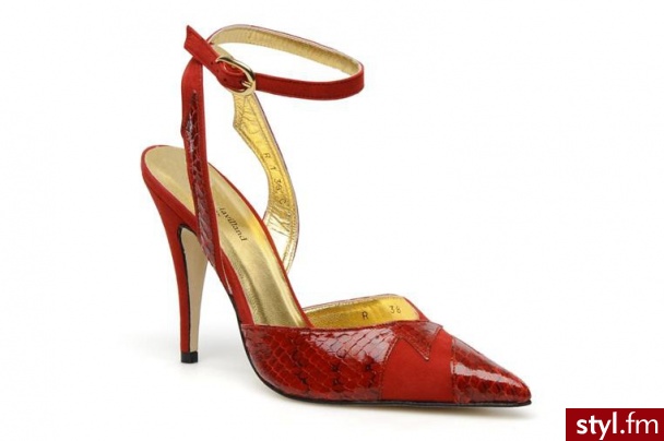 Terry de Havilland CZÓŁENKA ERICA SNAKE BY TERRY DE HAVILLAND (Czerwony) - Czółenka Buty Moda