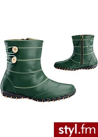 Bonprix Kozaki sportowe bordowy - Kozaki Buty Moda