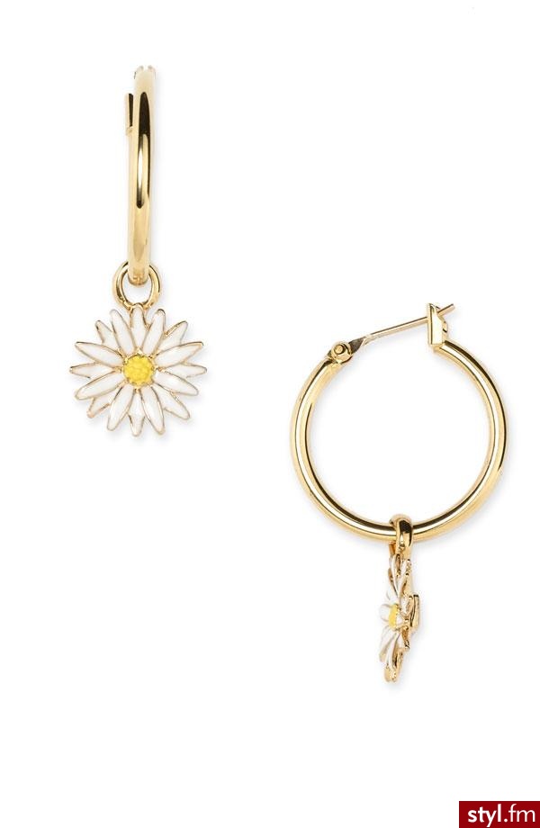 kolczyki kola przyozdobione małymi stokrotkami Kate Spade - 55$ - Pozostałe Dodatki Moda