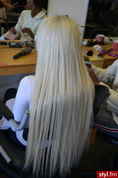 Blond Rozpuszczone Proste Na co dzień Długie Fryzury