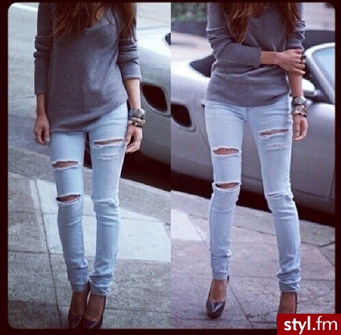 Jeansy Spodnie Moda