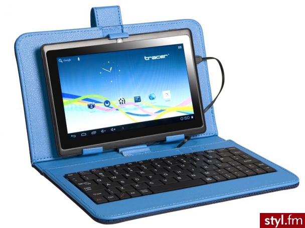 TRACER ETUI NA TABLET 7 '' WALKER NIEBIESKI KLAWIATURA MICRO USB (TRATOR43700) - Portfele i etui Dodatki Moda