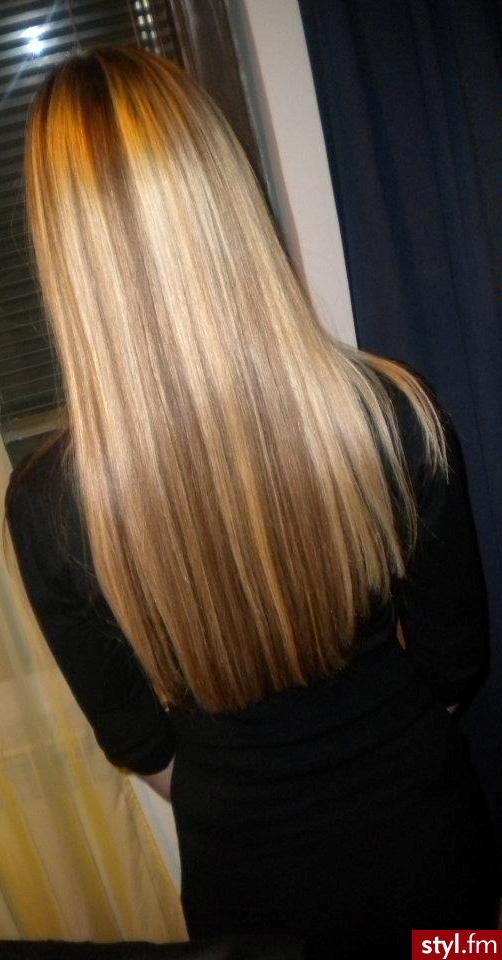 Blond Rozpuszczone Proste Na co dzień Średnie Fryzury