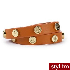 Tory Burch Skinny Cuff With Logo Studs - Orange - Polyvore. Pobrano ze strony: http://www.polyvore.com/tory_burch_skinny_cuff_with/thing?id=15781631 - Pozostałe Dodatki Moda
