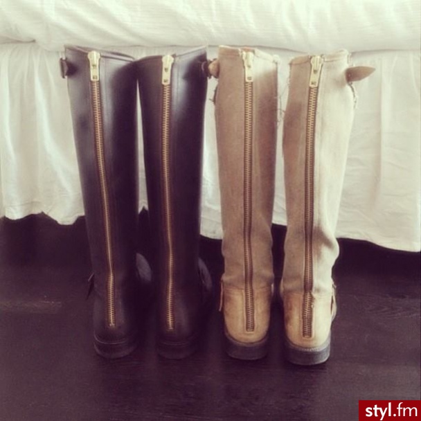 Stylowe kozaczki z zamkiem z tyłu ! <3 - Kozaki Buty Moda