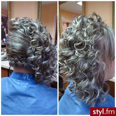 Kok Kręcone Wieczorowe Średnie Fryzury
