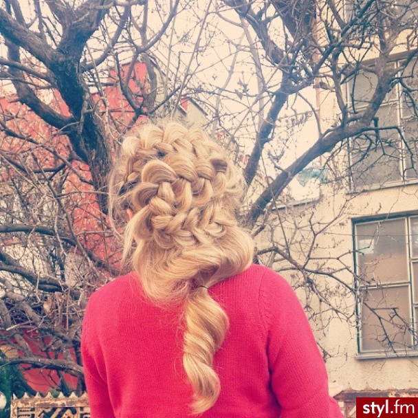 Blond Warkocze Proste Na co dzień Długie Fryzury