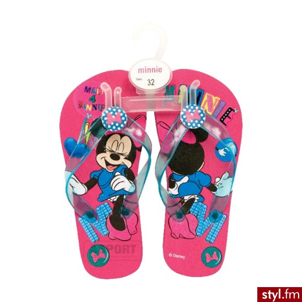 Klapki japonki dziecięce MYSzKA MINNIE różowe Mickey Mouse - Klapki Buty Moda