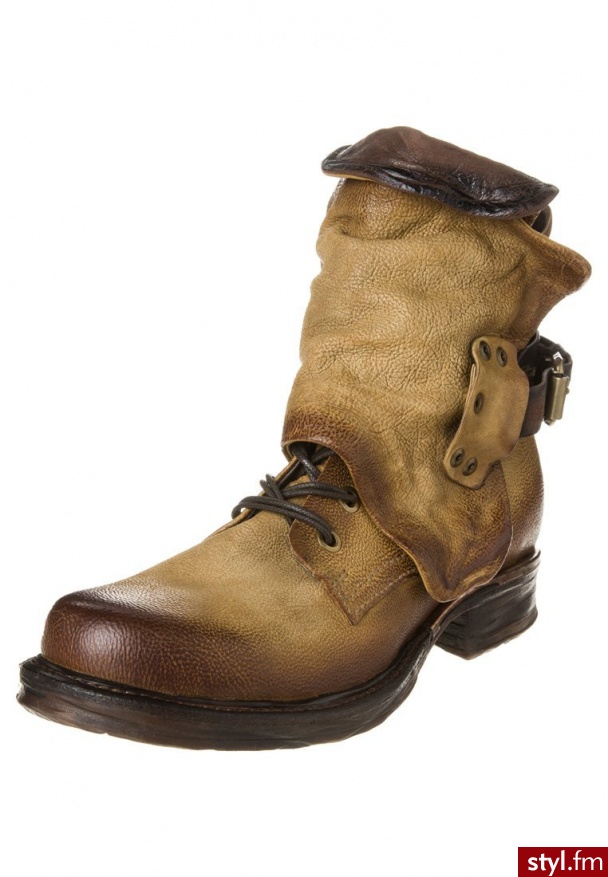 AirStep Botki kowbojki i motocyklowe żółty (717204-2400) - Botki Buty Moda
