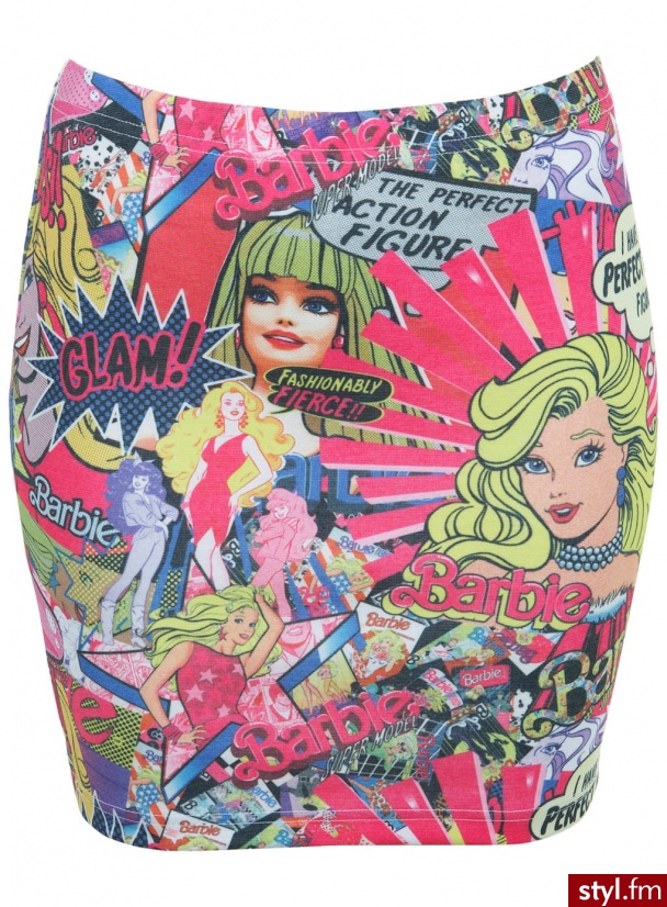 Miss Selfridge Comic Barbie Mini  - Krótkie Spódnice Moda