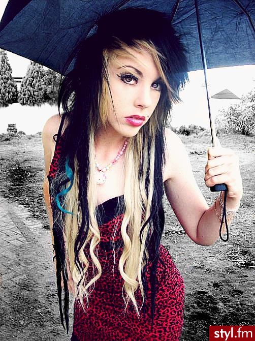 EMO Alternatywne Średnie Fryzury