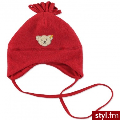 Steiff Girls Polarowa czapeczka czerwony - Nakrycia głowy Dodatki Moda