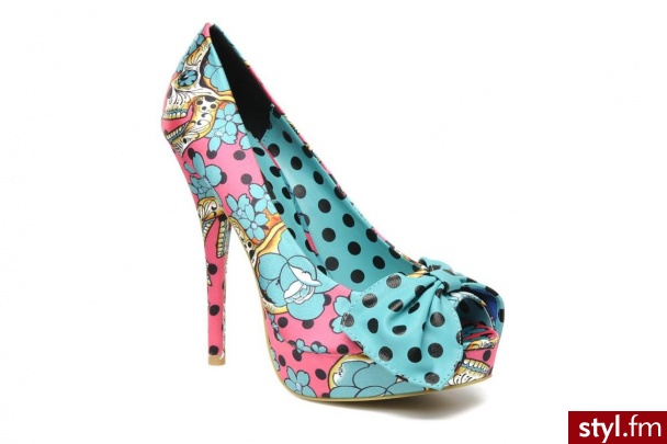 Iron Fist Czółenka FIESTA SKULL PEEP TOE PLATFORM (Multikolor) - Czółenka Buty Moda