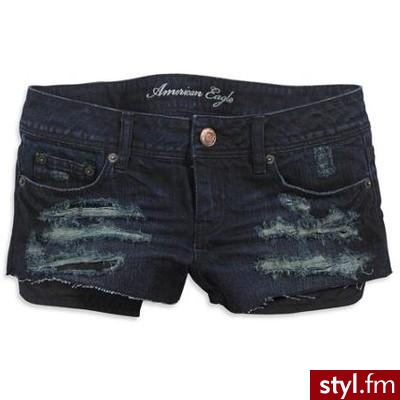 Women's AE Super Shredded Shorties (Super Dark Destroyed) -... - Polyvore. Pobrano ze strony: http://www.polyvore.com/womens_ae_super_shredded_shorties/thing?id=18053704 - Pozostałe Ciuchy Moda