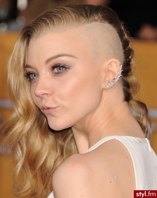 Natalie Dormer - Tribale - wzory na głowie Alternatywne Krótkie Fryzury