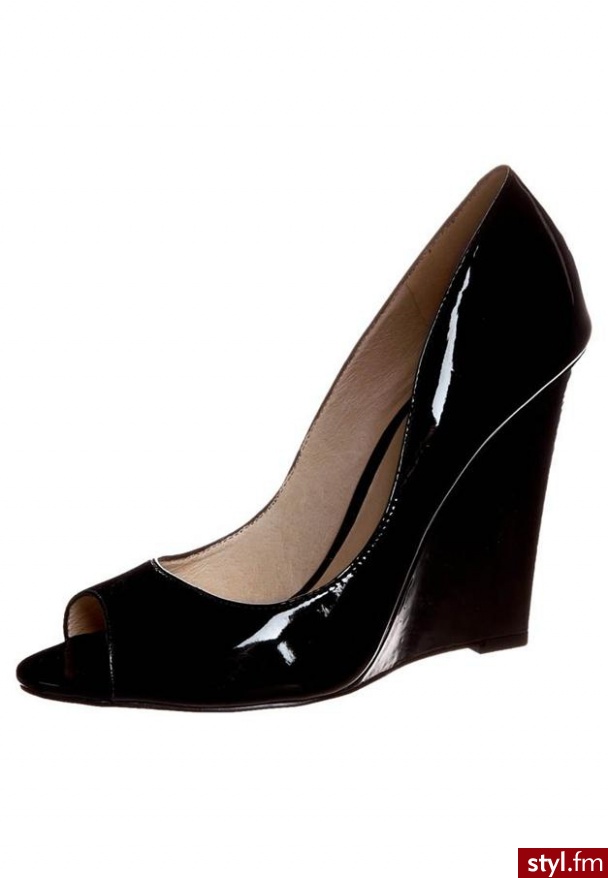 Zign Szpilki Peep Toe czarny - Szpilki Buty Moda