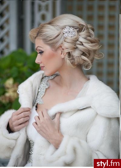 Blond Upięcie Kręcone Ślubne Długie Fryzury