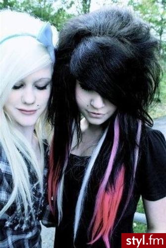 EMO Alternatywne Średnie Fryzury