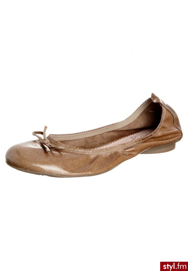 Taupage Baleriny brązowy - Balerinki Buty Moda